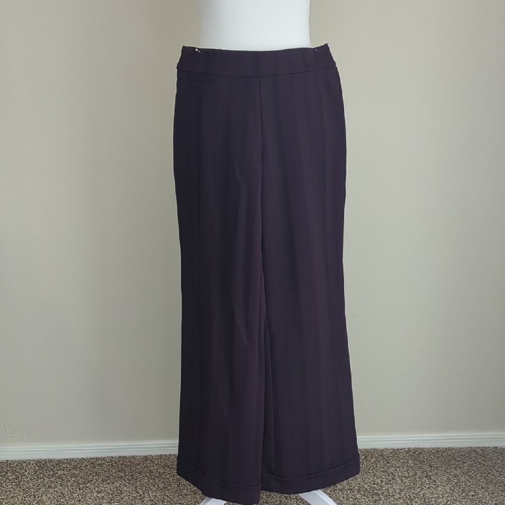 New York And Company Stretch Wide Leg Cuffed Trousers, SP
